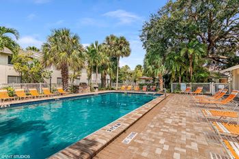 Relaxing pool area with sundeck